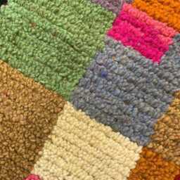 Handmade Multicolor Berber Rug - Moroccan Wool - thumbnail 4