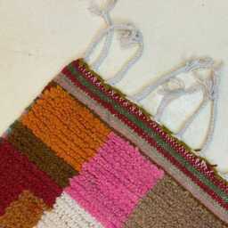 Handmade Multicolor Berber Rug - Moroccan Wool - thumbnail 3