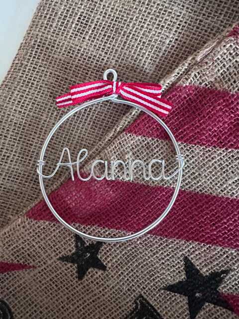 Personalised Name Bauble Christmas Tree Decoration Bauble With - image 1