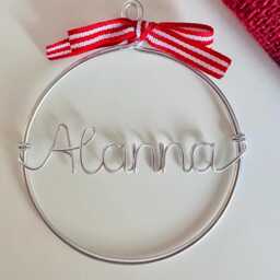 Personalised Name Bauble Christmas Tree Decoration Bauble With - thumbnail 2