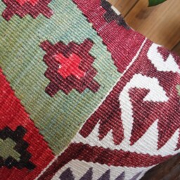 Vintage Kilim Pillow Cover - Handwoven Wool Rug Cushion, 16 Inch - thumbnail 3