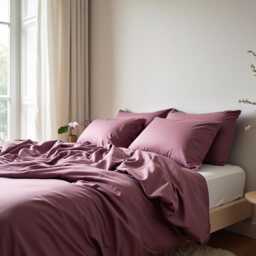 Wood Rose Satin Bedding Set 1 Duvet Cover & 2 Pillowcases Cotton Comforter - thumbnail 3