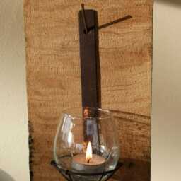 Wall Hung Candle Holder - Sconce Tea Light Metal Garden Lantern Hanging Candleholder - thumbnail 2