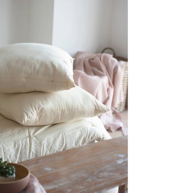 Kapok Pillow, Adjustable Natural Fill, Organic Cotton, Down Alternative, Made in Usa - image 1