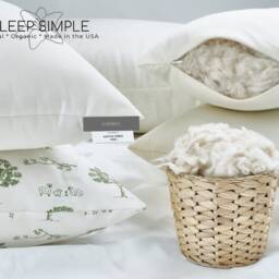 Kapok Pillow, Adjustable Natural Fill, Organic Cotton, Down Alternative, Made in Usa - thumbnail 2