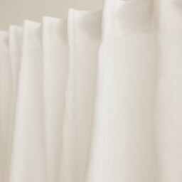 Linen Curtains. White 100% Linen Curtains .set Of 2 - thumbnail 2