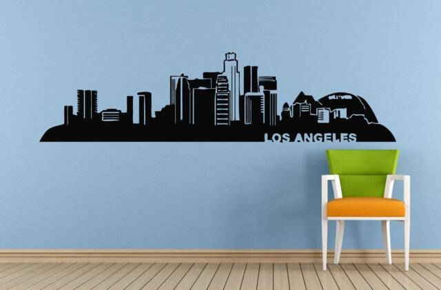 Hollywood Sign Word California Hills La Los Angeles Ca Mountains Skyline City View Wall Decal Vinyl Sticker Mural Room Decor L1684 - image 1