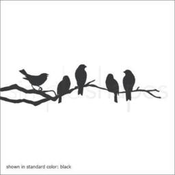 Birds On A Branch Decal - Vinyl Wall Sticker - thumbnail 3