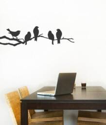 Birds On A Branch Decal - Vinyl Wall Sticker - thumbnail 1