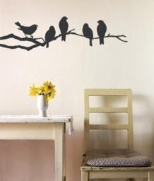 Birds On A Branch Decal - Vinyl Wall Sticker - thumbnail 2