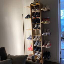 Handmade Oak Shoe Rack Adjustable Wooden Storage - thumbnail 4