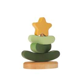 Personalized Wooden Christmas Tree Stacking Toy Montessori Gift - thumbnail 3