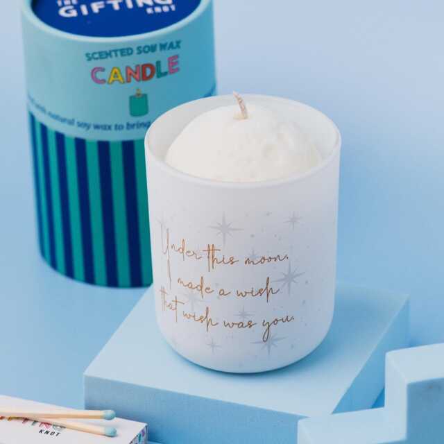 I Love You Personalised Candle - Romantic Partner Gift New Parents Celestial Birthday Anniversary Luxury Scented - image 1