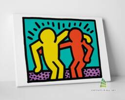 Best Friends Canvas Art Wall Abstract Pop Print Picture Framed Home Decor -D924 - thumbnail 1