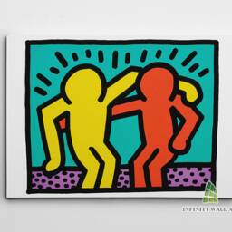 Best Friends Canvas Art Wall Abstract Pop Print Picture Framed Home Decor -D924 - thumbnail 2