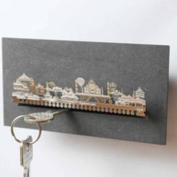 Agra Souvenir Gift Tube - Taj Mahal Silhouette - Exquisite City Landmark Design Perfect Travel Memento & Decorative Keepsake - thumbnail 2