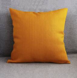 Linen Pillow Covers 20x20 26x26, Modern Throw Cushion Case, Mustard 18x18 Or Outdoor Cover, Handmade Natural Home Decor - thumbnail 1