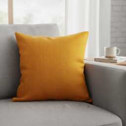 Linen Pillow Covers 20x20 26x26, Modern Throw Cushion Case, Mustard 18x18 Or Outdoor Cover, Handmade Natural Home Decor - thumbnail 2