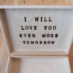 Large Memory Box With Initials & Quote I Love You More Than Did Yesterday, Will Even Tomorrow - thumbnail 4