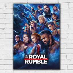 Wwe Print - Royal Rumble Lightning Poster Wrestling Wall Art - thumbnail 2