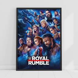 Wwe Print - Royal Rumble Lightning Poster Wrestling Wall Art - thumbnail 1