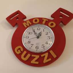 Handmade Moto Guzzi Wooden Wall Clock Garage Decor, Gift For Him, Birthday Gift, Motorcycle Decor, Mancave - thumbnail 2