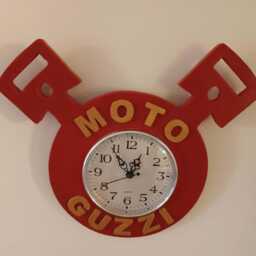 Handmade Moto Guzzi Wooden Wall Clock Garage Decor, Gift For Him, Birthday Gift, Motorcycle Decor, Mancave - thumbnail 3