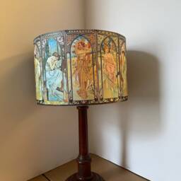 Mucha Lampshade , Light Shade, Art Nouveau, Vintage, Antique Style, Fatta Da Mamma - thumbnail 3