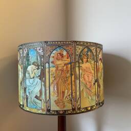 Mucha Lampshade , Light Shade, Art Nouveau, Vintage, Antique Style, Fatta Da Mamma - thumbnail 2