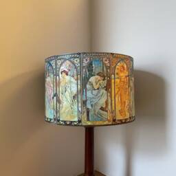 Mucha Lampshade , Light Shade, Art Nouveau, Vintage, Antique Style, Fatta Da Mamma - thumbnail 4