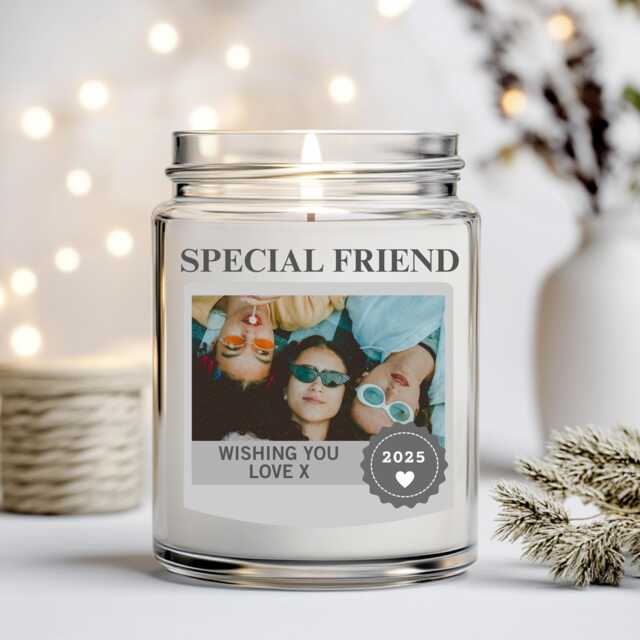 Special Friend Candle Label L Printable Sticker Merry Christmas Labels Large Gift