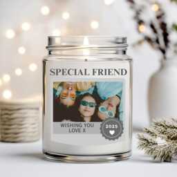 Special Friend Candle Label L Printable Sticker Merry Christmas Labels Large Gift