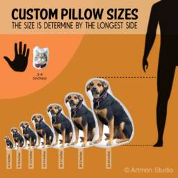 Custom Pet Pillow, Photo Puppy, Kitty Personalized Put Your Pet, Love, Baby Picture & Text, Dog Cat Family - thumbnail 3