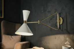 Mid Century Modern Brass Stilnovo Style Sputnik Wall Sconce Light - thumbnail 1