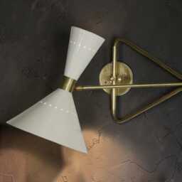 Mid Century Modern Brass Stilnovo Style Sputnik Wall Sconce Light - thumbnail 3