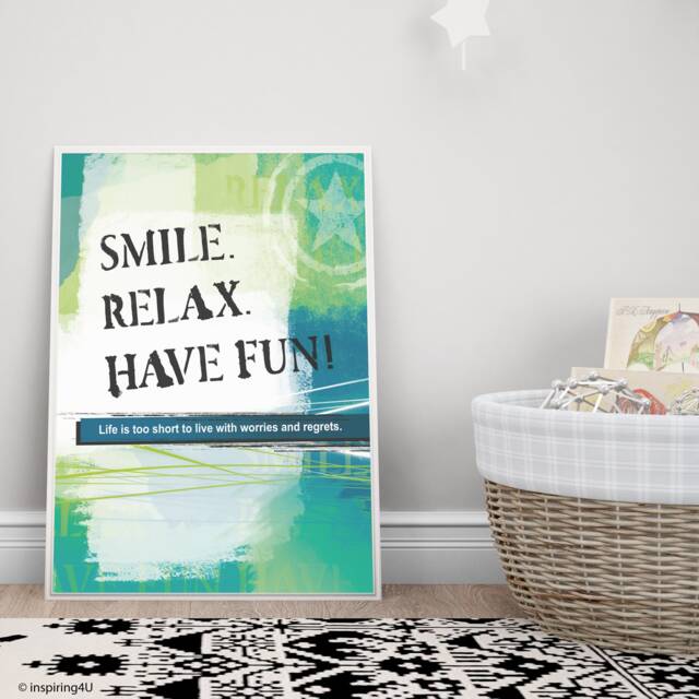 A4 Motivational Poster With Inspiring Happy Quote. Positive Thinking Typography Design For Office Wall Decor. Graduation Gift - image 1