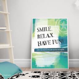 A4 Motivational Poster With Inspiring Happy Quote. Positive Thinking Typography Design For Office Wall Decor. Graduation Gift - thumbnail 2