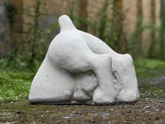 Stone Digging Dog Statue Concrete Playful Outdoor Sculpture Funny Pet Ornament Unique Handmade Yard Art Memorial Animal Figurine - image 1