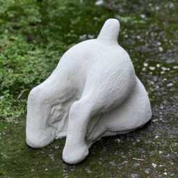 Stone Digging Dog Statue Concrete Playful Outdoor Sculpture Funny Pet Ornament Unique Handmade Yard Art Memorial Animal Figurine - thumbnail 3