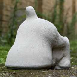 Stone Digging Dog Statue Concrete Playful Outdoor Sculpture Funny Pet Ornament Unique Handmade Yard Art Memorial Animal Figurine - thumbnail 2
