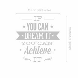 Dream, Achieve, Office Decor, Wall Decal, Typography, Sticker, Inspirational Stickers, Motivational Decals - Skudreamitsticker - thumbnail 3
