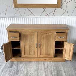 Hand Crafted Solid Oak Bathroom Cabinet - Contemporary Storage - thumbnail 3