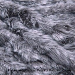 Luxury Faux Fur Throw Blanket, Gray Lynx, Minky Cuddle Lining - thumbnail 2
