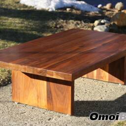 Modern Walnut Coffee Table - Rectangle. Low Profile - Light Wood Coffee Table. Modern Table - thumbnail 2