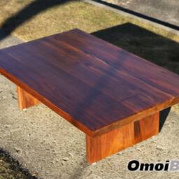 Modern Walnut Coffee Table - Rectangle. Low Profile - Light Wood Coffee Table. Modern Table - thumbnail 4