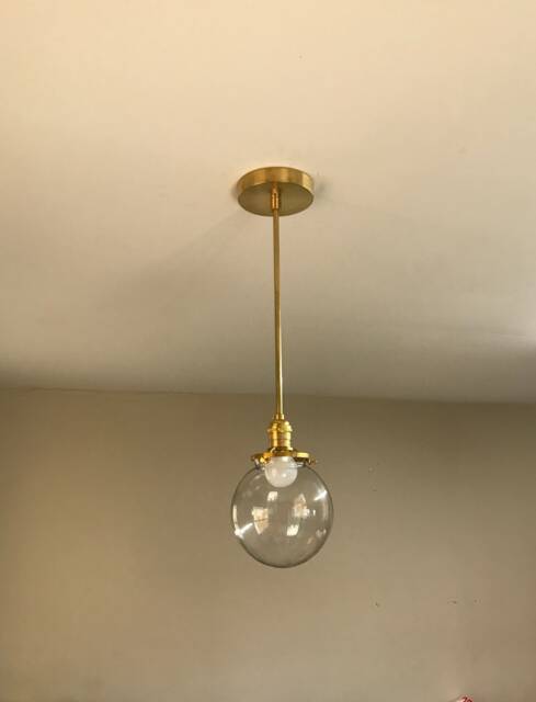 Penelope Modern Chandelier Mid Century Industrial 6 Inch Globe Single Hanging Light - image 1