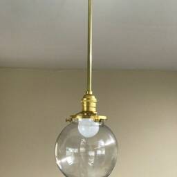Penelope Modern Chandelier Mid Century Industrial 6 Inch Globe Single Hanging Light - thumbnail 3