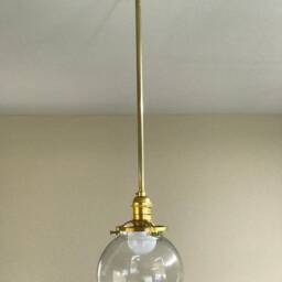 Penelope Modern Chandelier Mid Century Industrial 6 Inch Globe Single Hanging Light - thumbnail 2