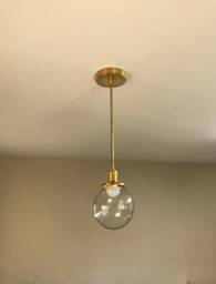 Penelope Modern Chandelier Mid Century Industrial 6 Inch Globe Single Hanging Light
