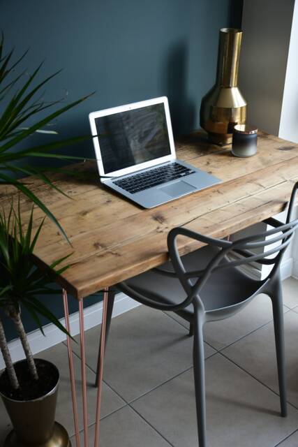 Westerton Home/Office Wooden Desk - Rustic Reclaimed Wood With A Modern Look, Industrial Desk, Office Furniture Various Stains - image 1